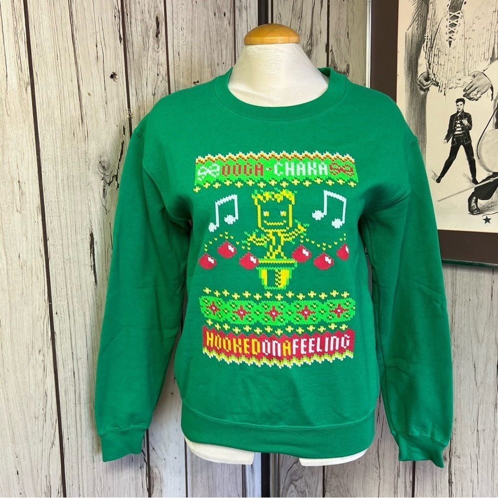 Green TeeFury Ugly Christmas Sweater Guardians of the Galaxy size Small - Picture 2 of 6